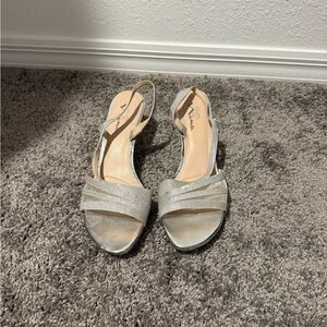 Touch of Nina Shimmering Silver Heels